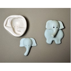 Elefanthuvud, silikonform